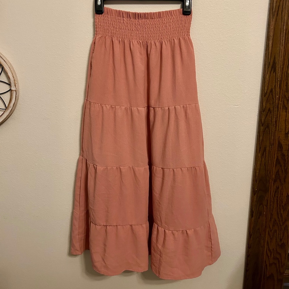 GIRLS Maxi Skirt, Dusty Rose Color, Size 160 (14-16 Girls)